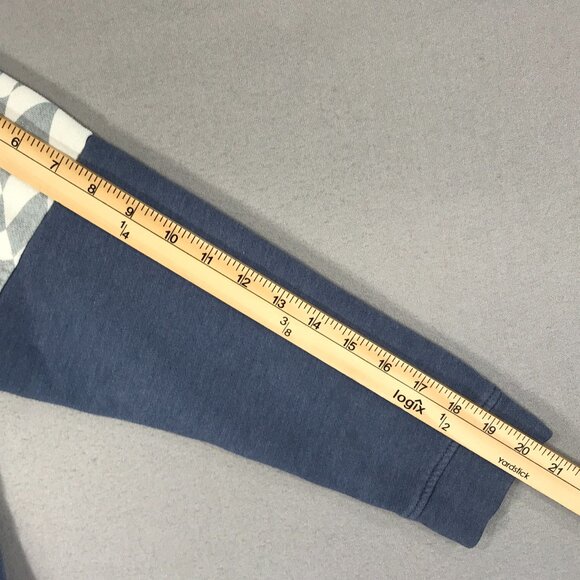 Univibe Hoodie Boy's Large Blue Check Colorblock Pullover Sweatshirt Long Sleeve - Picture 14 of 14